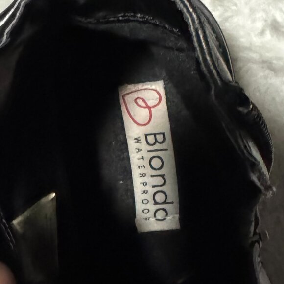 Blondo Black Studded Waterproof Lace-Up Combat Boots Size 8M - Picture 8 of 8